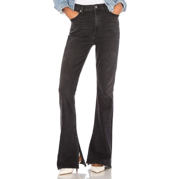 Citizens of Humanity Revolve Size 29 Black Wash Georgia High-Rise Bootcut Jeans - Picture 1 of 13